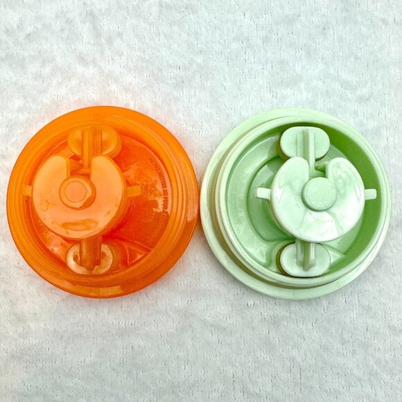 Pair of Starbucks 16oz Hot Cold Twist Lid Travel Tumblers Green and Purple/Orang - Picture 6 of 6